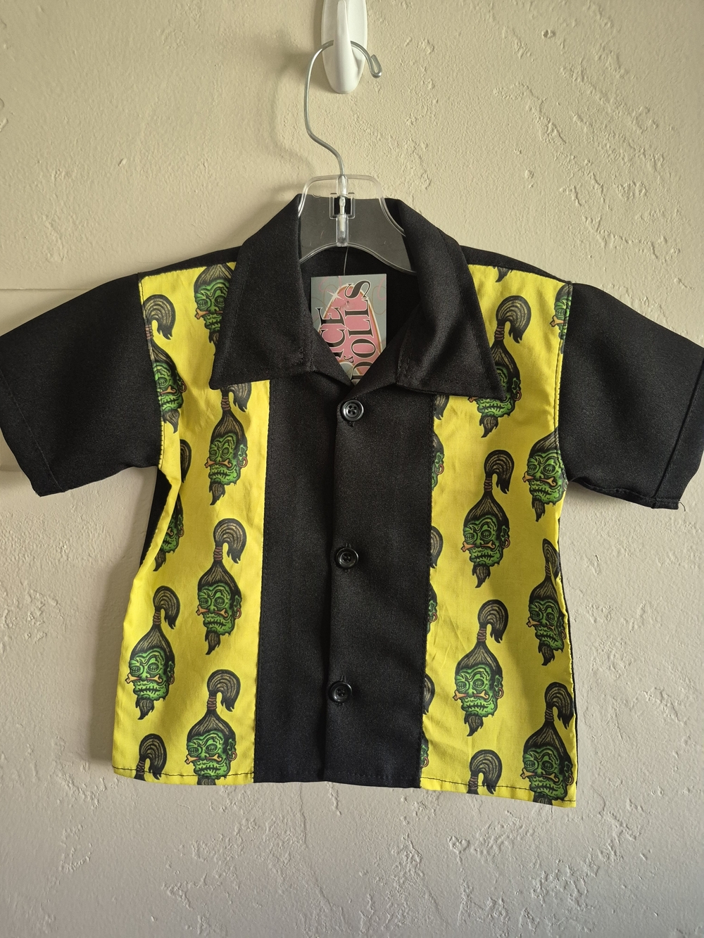 Tiki Shrunken Head Rockabilly Kids Button Up 2/3